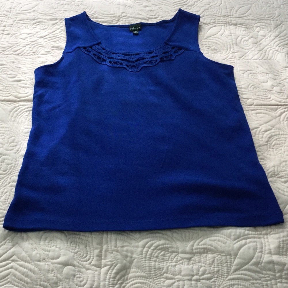 Rafaella - Royal Blue Sleeveless Pullover Top - Picture 5 of 7